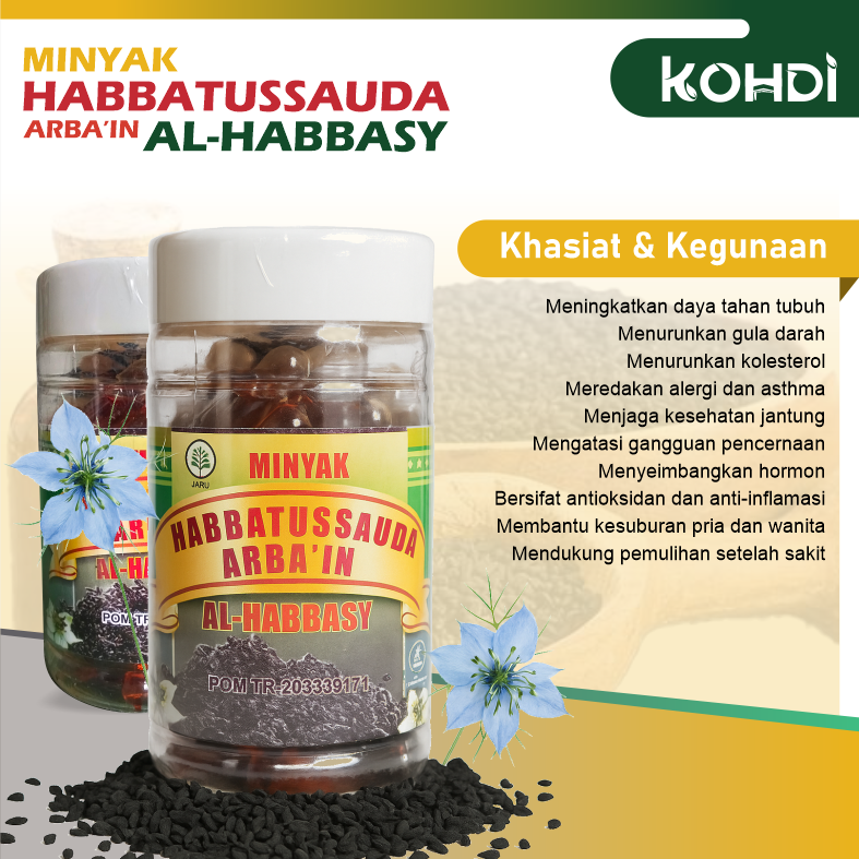 HABBATUSSAUDA ARBA'IN AL-HABBASY (Minyak dlm Kapsul)
